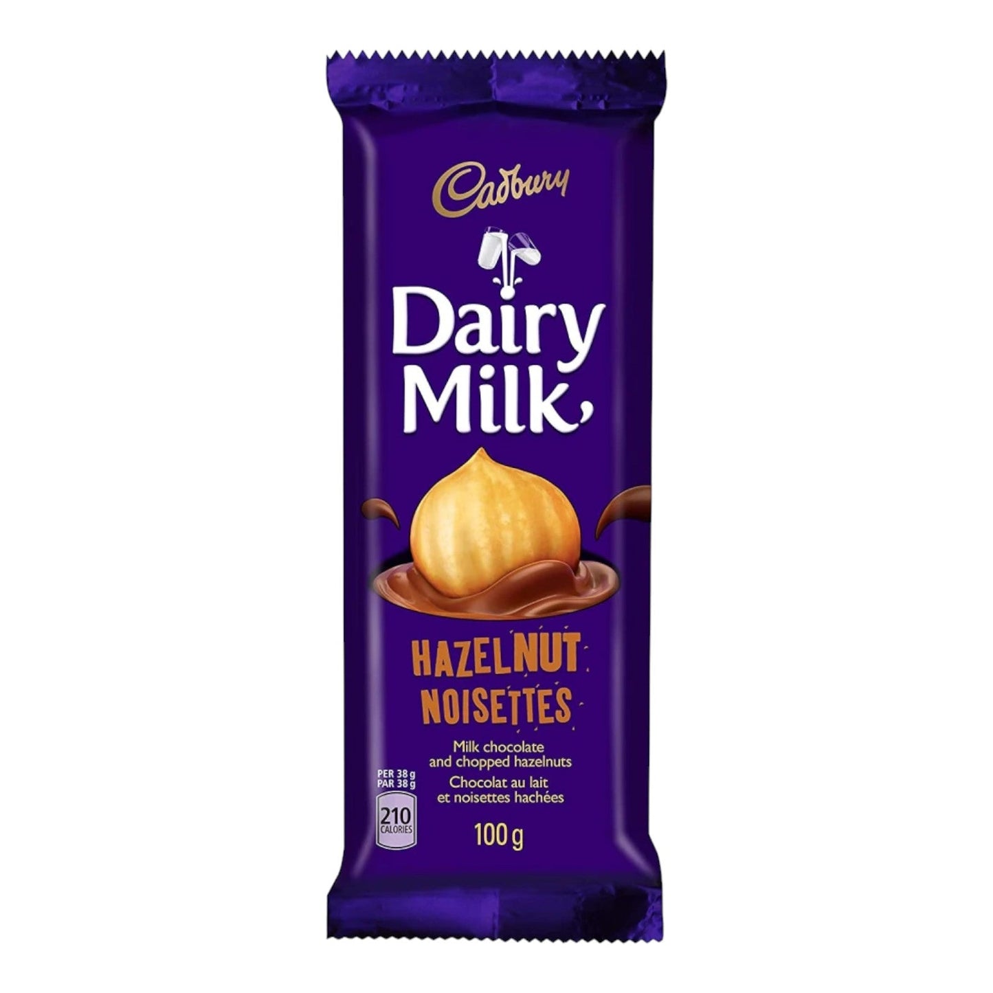 BARRA DE CHOCOLATE DAIRY MILK HAZELN 100 GR CADBURY