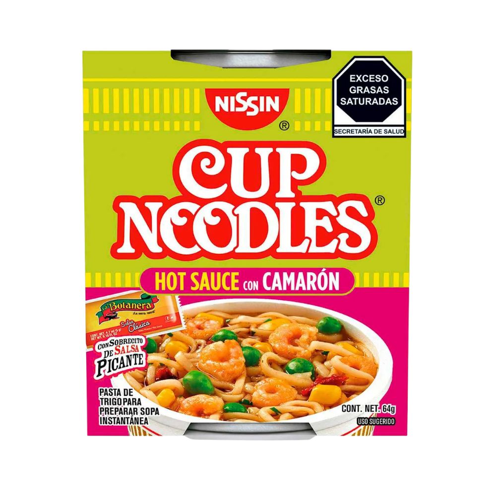 SOPA CHICA CAMARON PICANTE VASO 64 GR NISSIN FOOD