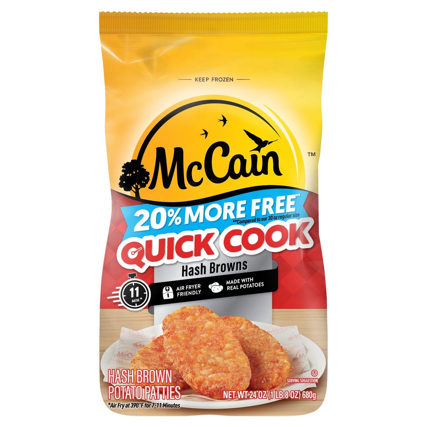 QUICK COOK HASHBROWN PATTIES 24oz - MC CAIN