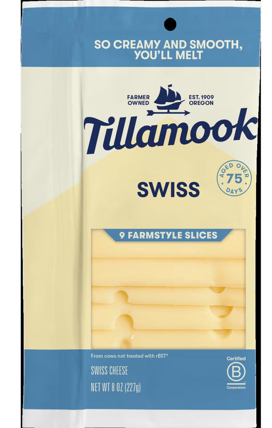 SLICED SWISS CHEESE 8oz TILLAMOOK