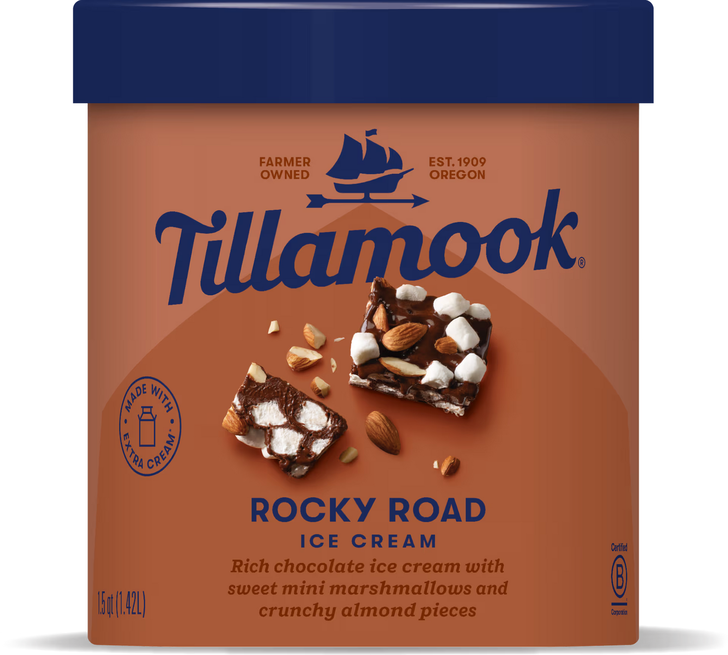 HELADO ROCKY ROAD 1.42L - TILLAMOOK