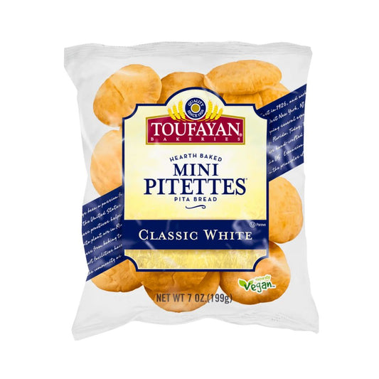 PAN PITA MINI PITETTES CLASSIC WHITE 7OZ TOUFAYAN