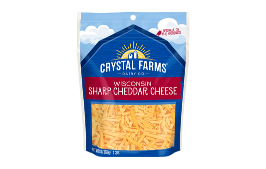 QUESO RAYADO SHARP CHEDDAR 8 OZ - CRYSTAL FARMS