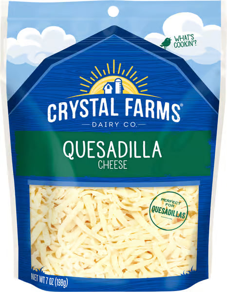SHREDDED QUESADILLA CHEESE 7 OZ CRYSTAL FARMS