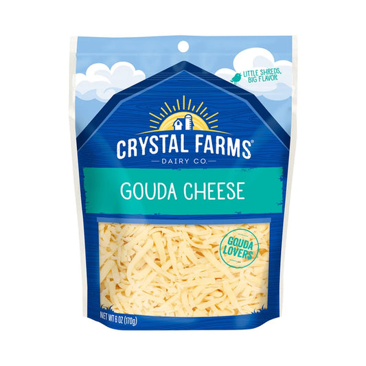 GOUDA SHREDDED CHEESE 6 OZ CRYSTAL FARMS