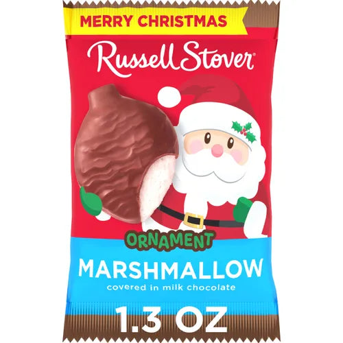 MILK CHOC.ORNAMENT MARSHMALLOW 1.3 OZ RUSSEL STOVER