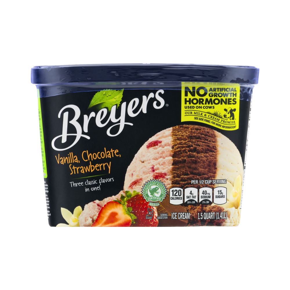 HELADO VANILLA CHOCOLATE STRAWBERRY 48 OZ BREYERS