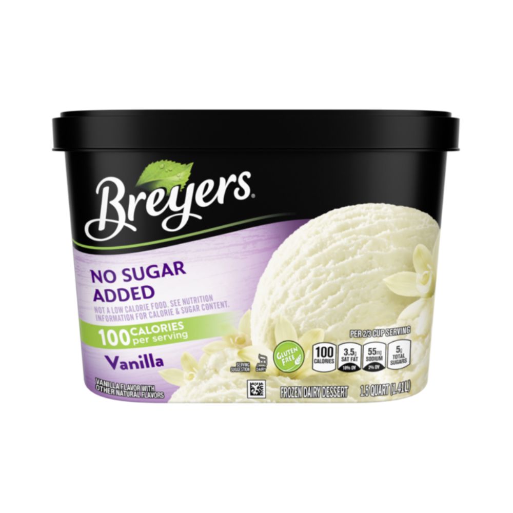 HELADO NO SUGAR ADDED VANILLA 48OZ BREYERS