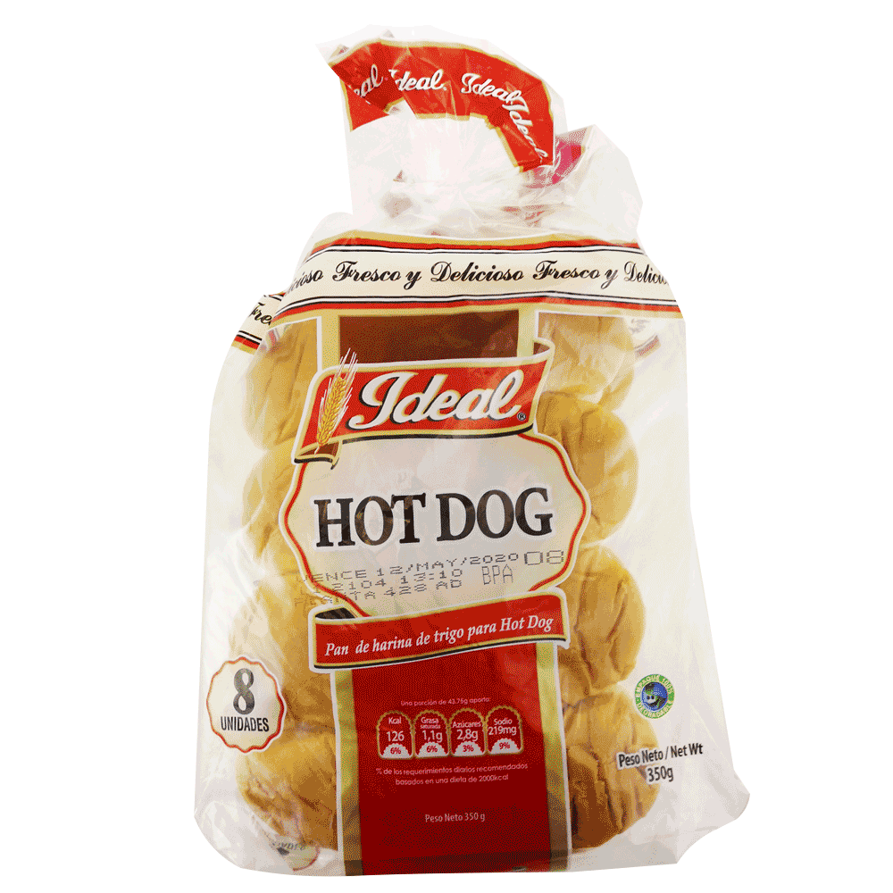 PAN HOT DOG REGULAR 10 OZ - IDEAL