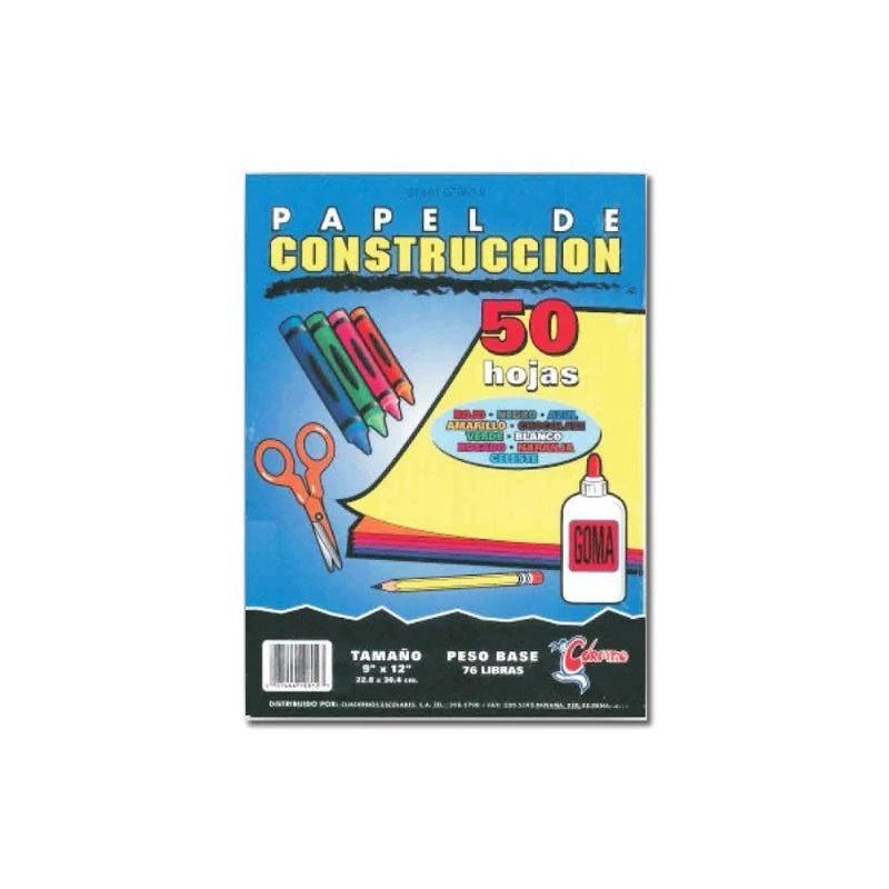 PAPEL CONSTRUCCION CORS. 9X12 CORSARIO
