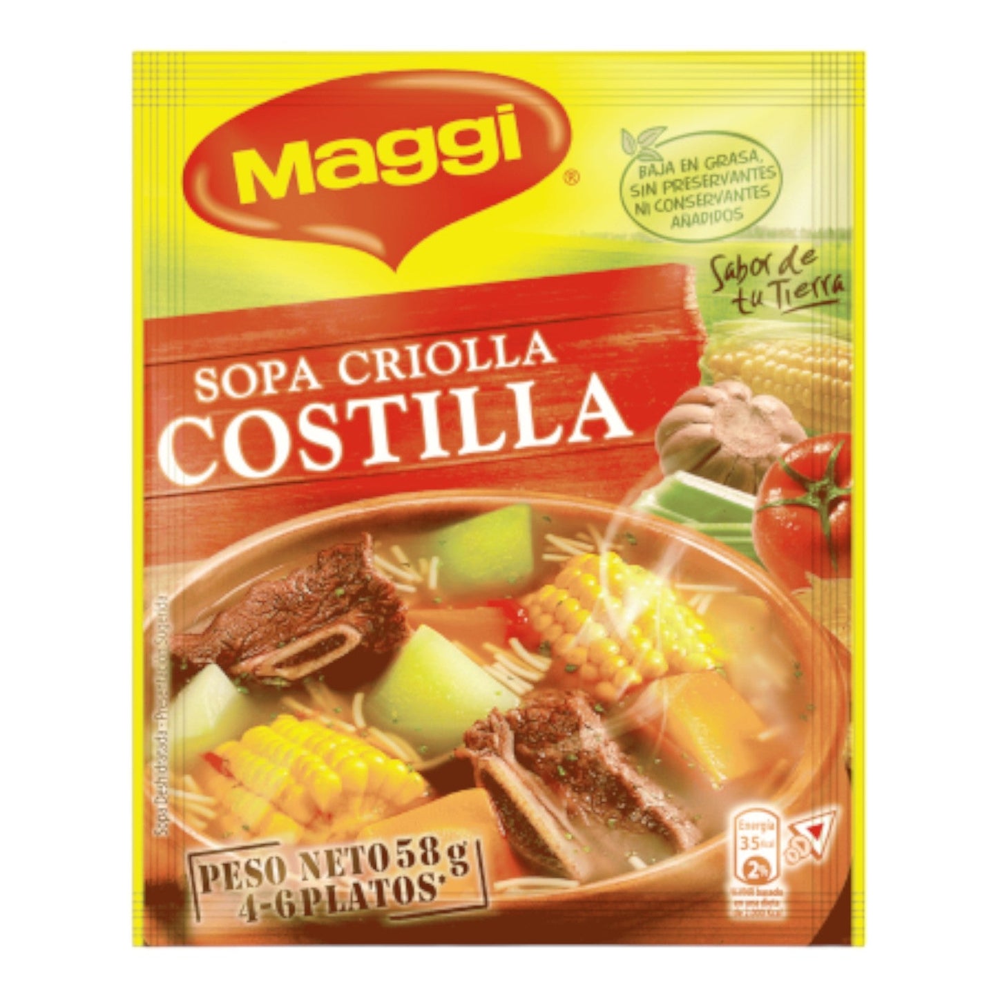 SOPA COSTILLA CRIOLLA 58 GR MAGGI