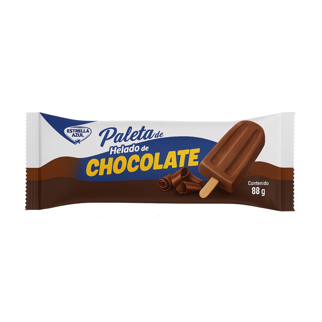 PALETA DE HELADO CHOCOLATE 88 G - ESTRELLA AZUL