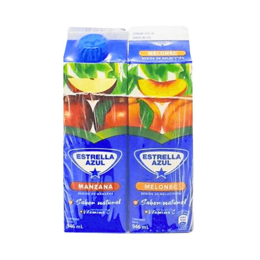 JUGO DUO BEBIDA MELONEC/MANZA 946ML ESTRELLA AZUL