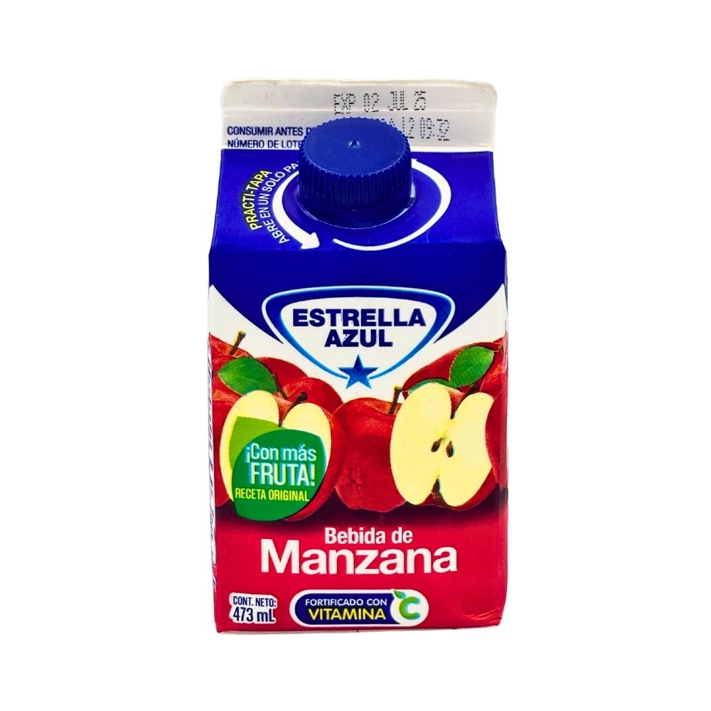 BEBIDA MANZANA CARTON 473ML ESTRELLA AZUL