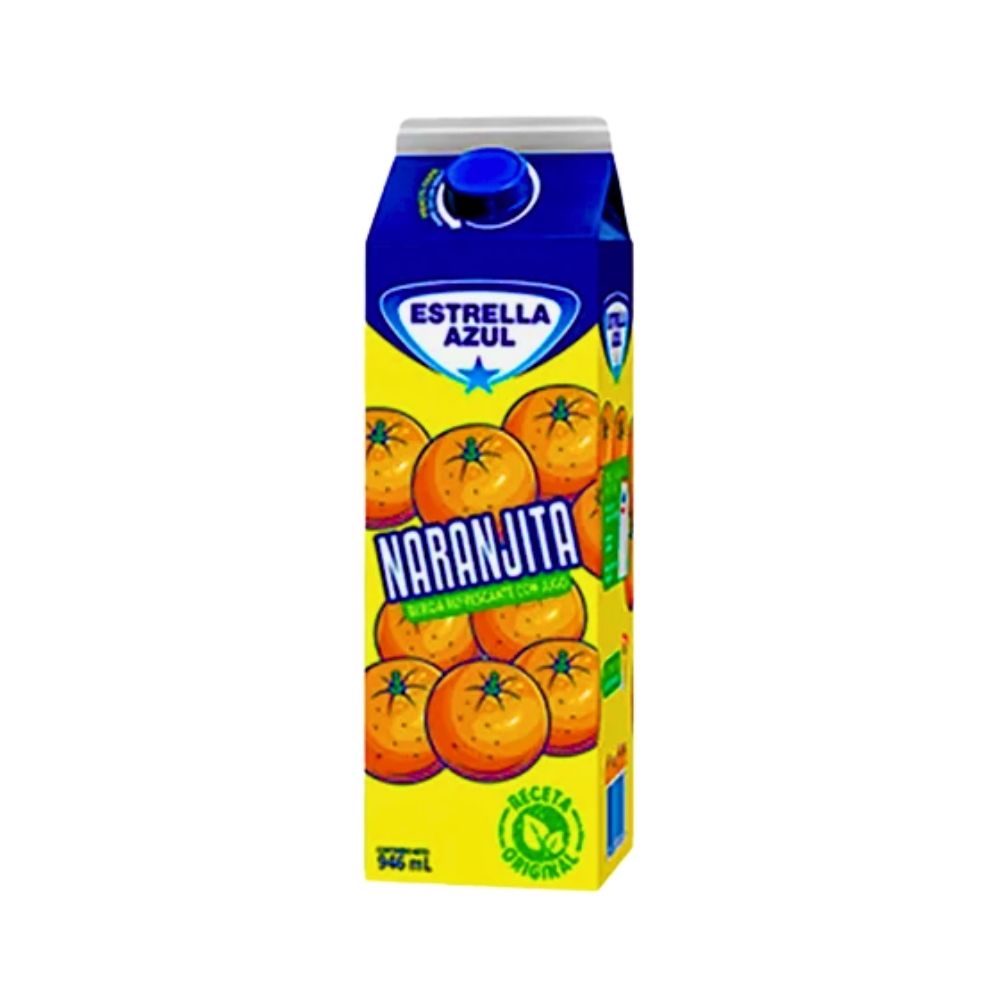 BEBIDA RICURA DE NARANJITA CARTON 946ML ESTRELLA AZUL