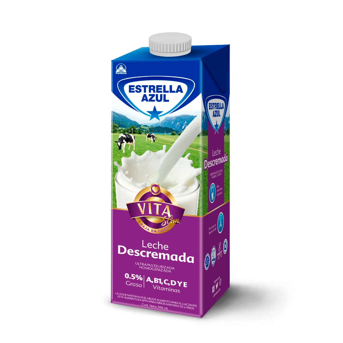 LECHE VITA SLIM DESCREMADA TETRA PAK 0.5% 946 ML - ESTRELLA AZUL