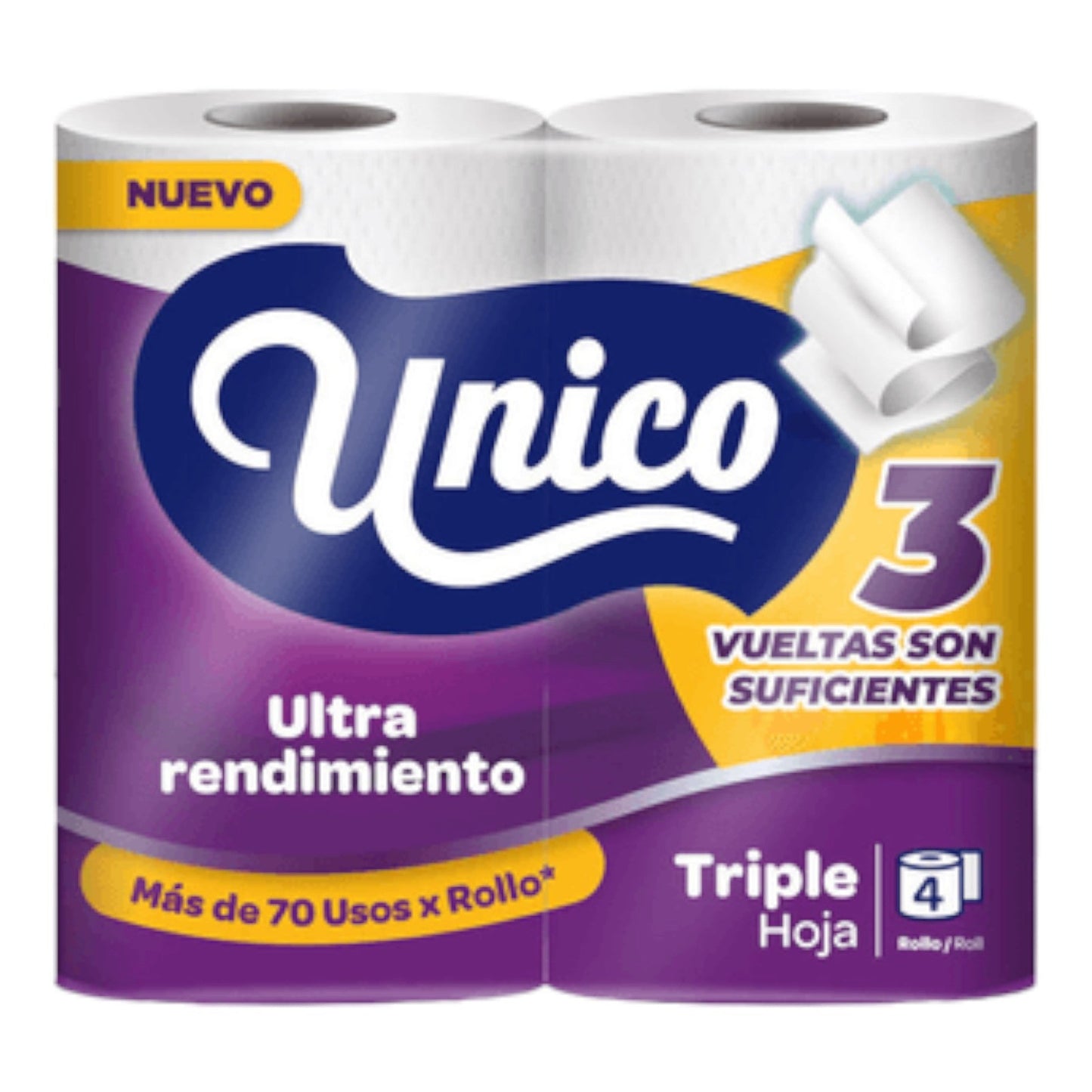 PAPEL HIGIENICO ULTRA RENDIDOR 6 ROLLOS UNICO