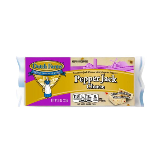 QUESO PEPPER JACK EN BARRA 227 GR DUTCH FARMS
