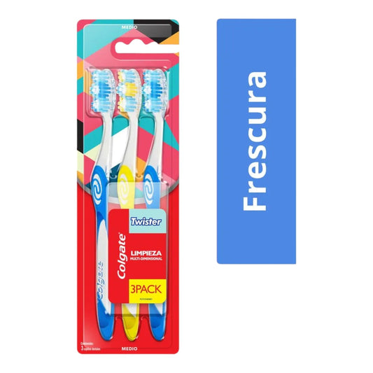 CEPILLO DENTAL TWISTER 3 PACK COLGATE