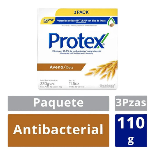 JABON AVENA 3PACK 110 GR C/U PROTEX