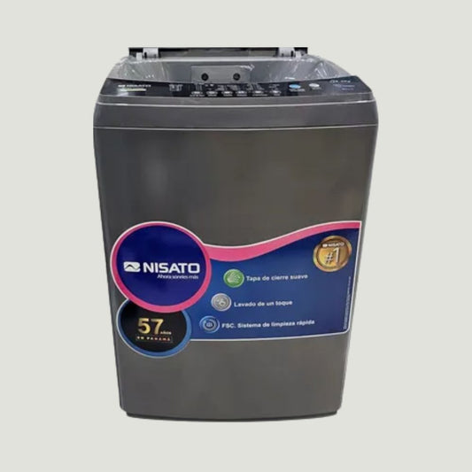 LAVADORA AUTOMATICA EN GRIS 15KG NISATO