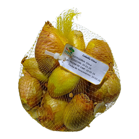 CEBOLLA CHICA AMARILLA EN MALLA POR KG