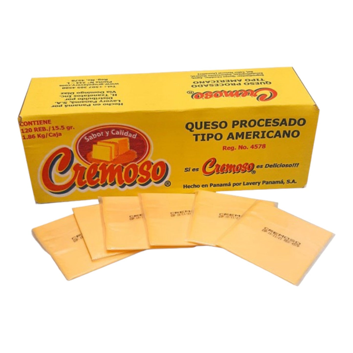 QUESO AMERICANO INDIVIDUAL POR 0.25 KG