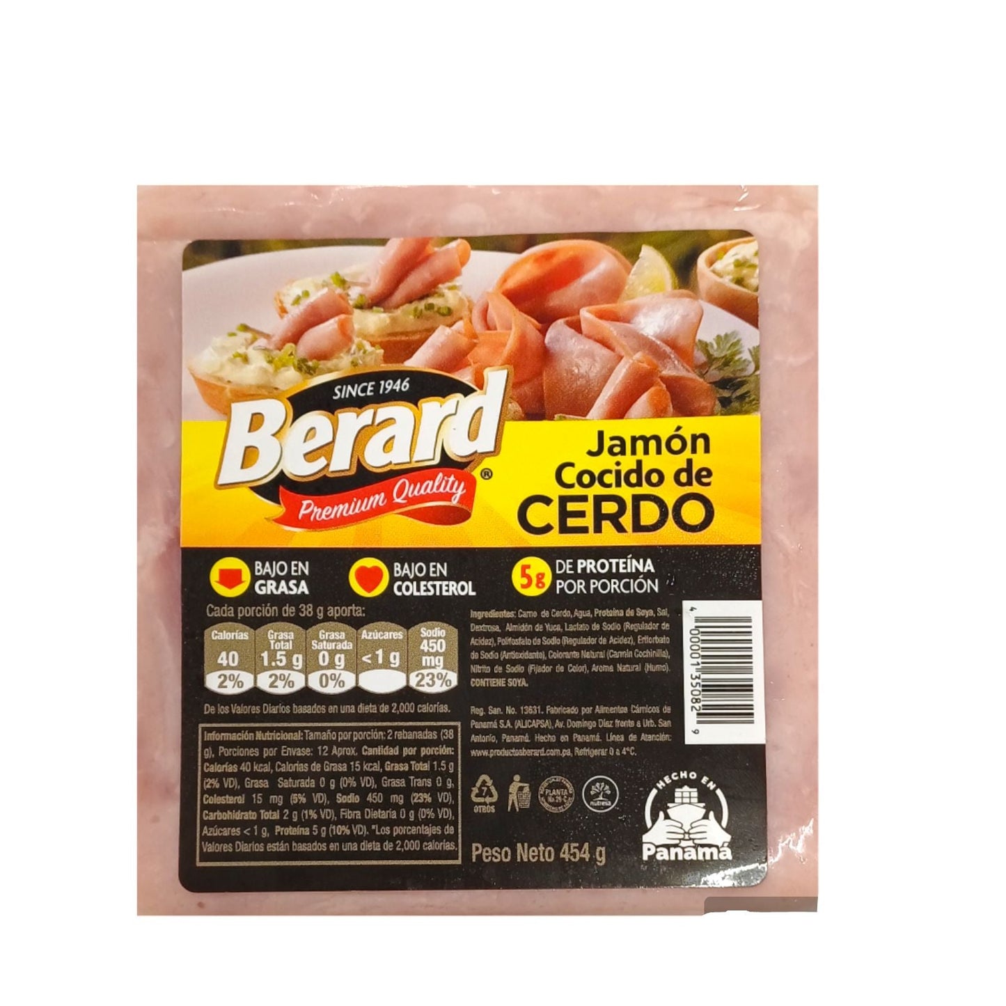 JAMON COCIDO 454 GR BERARD