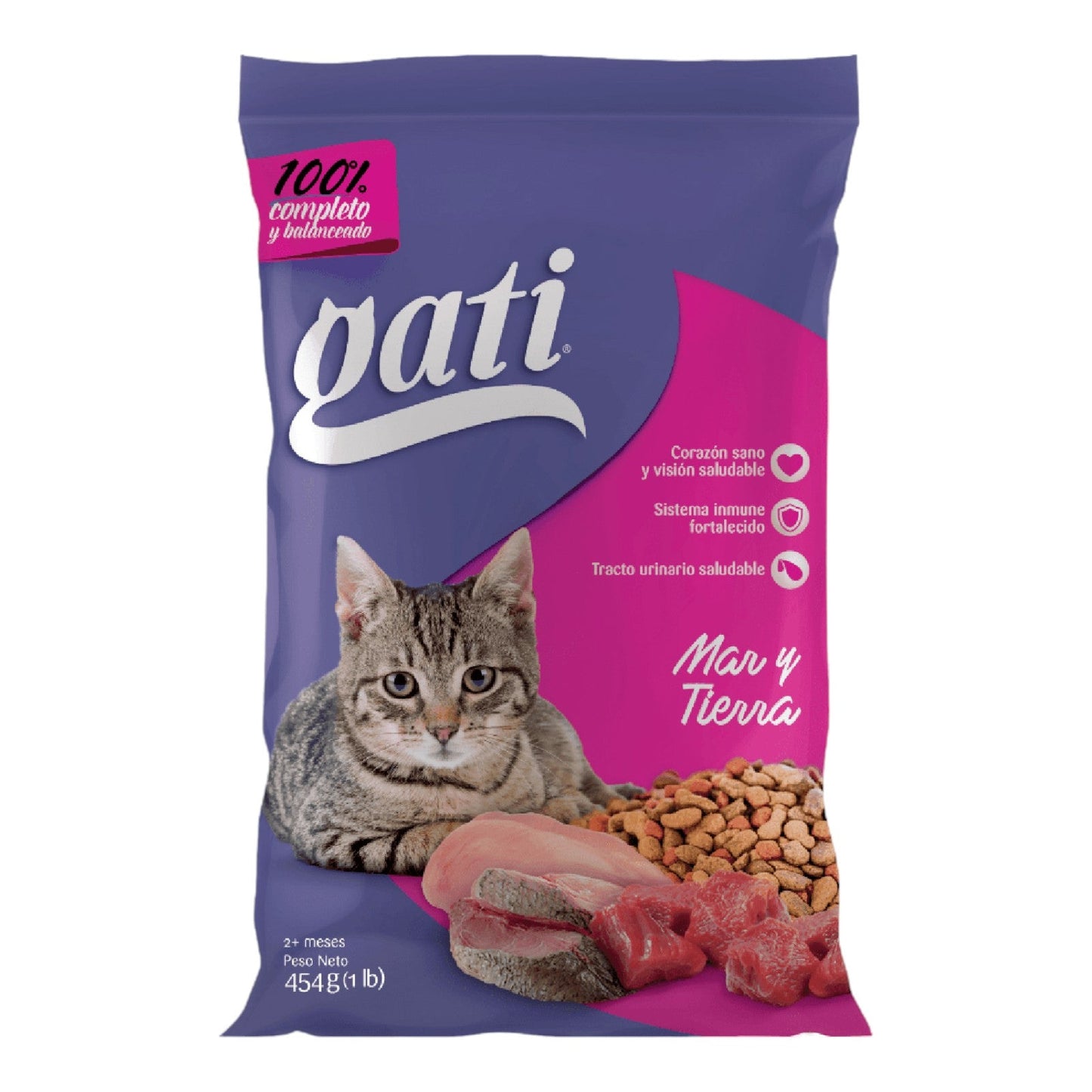 GATI ALIMENTO MAR TIERRA PARA GATO 1 LB GATI