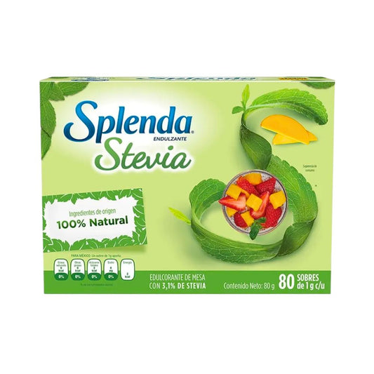 ENDULZANTE CON STEVIA 80 SOBRES SPLENDA