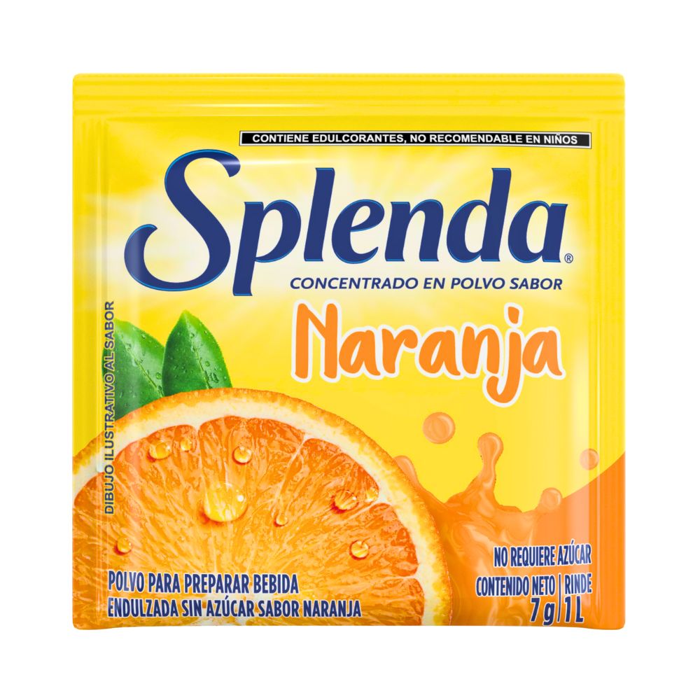 CONCENTRADO E/POLVO NARANJA 7 GR SPLENDA