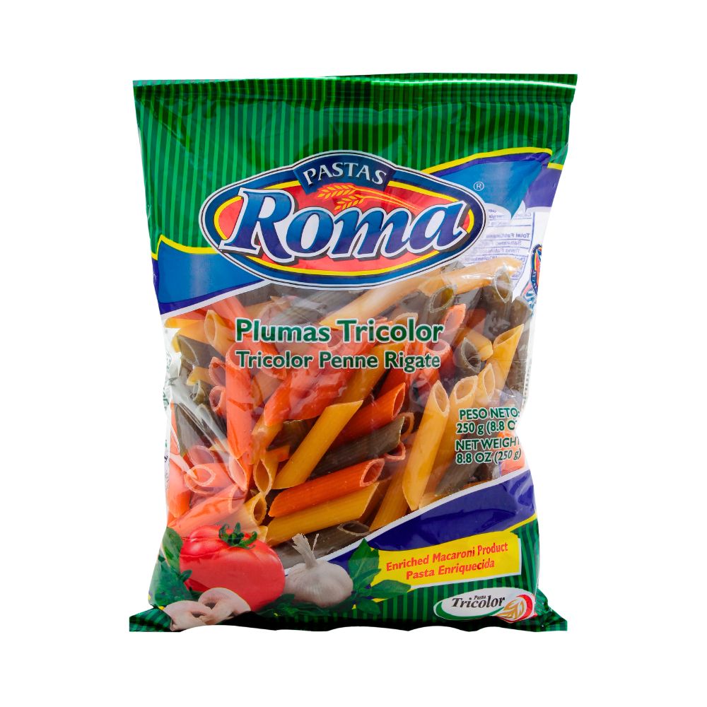 PLUMAS TRICOLOR 250GR ROMA