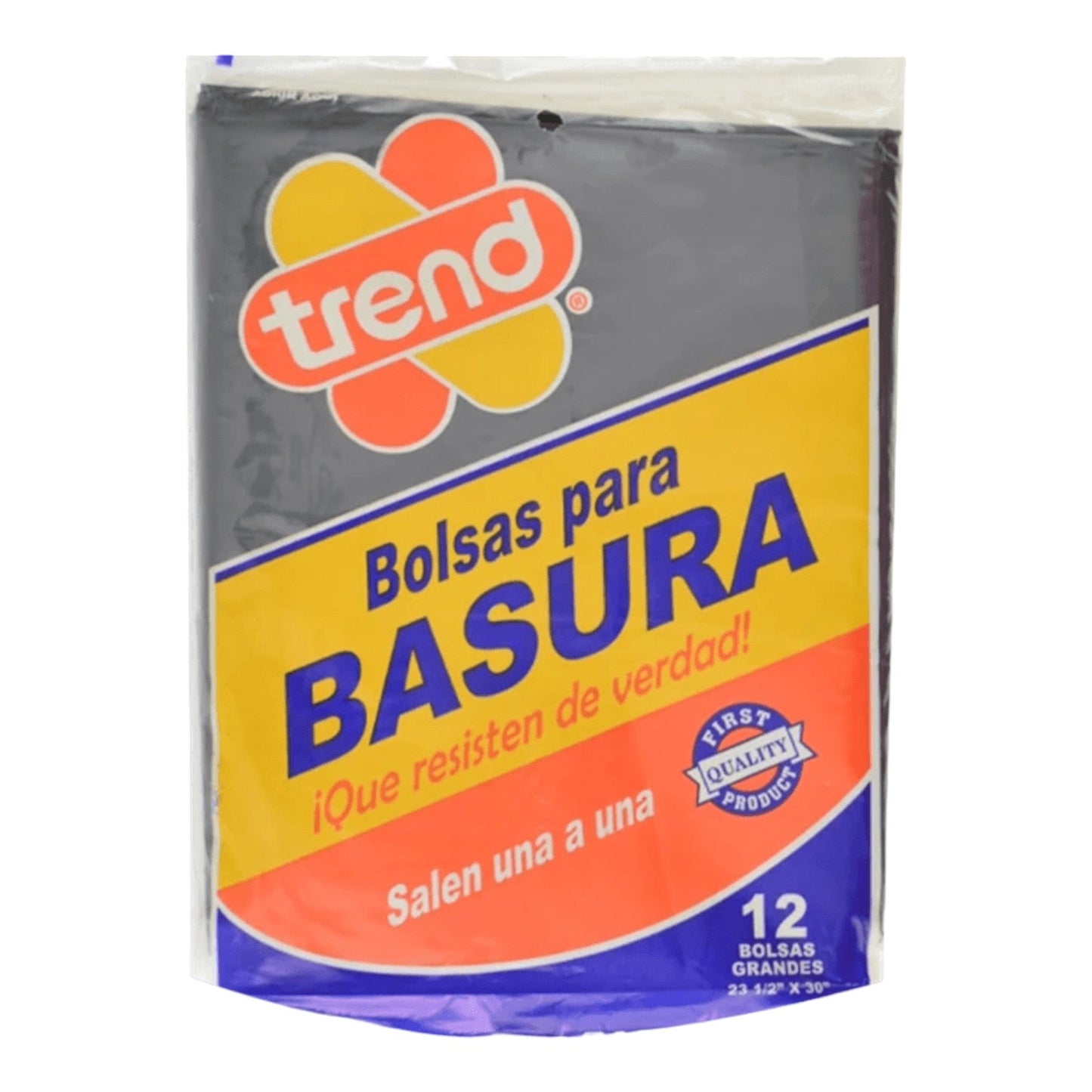 BOLSA NEGRA GRANDES PARA BASURA 12 UN  23 1/2" X 30" TREND