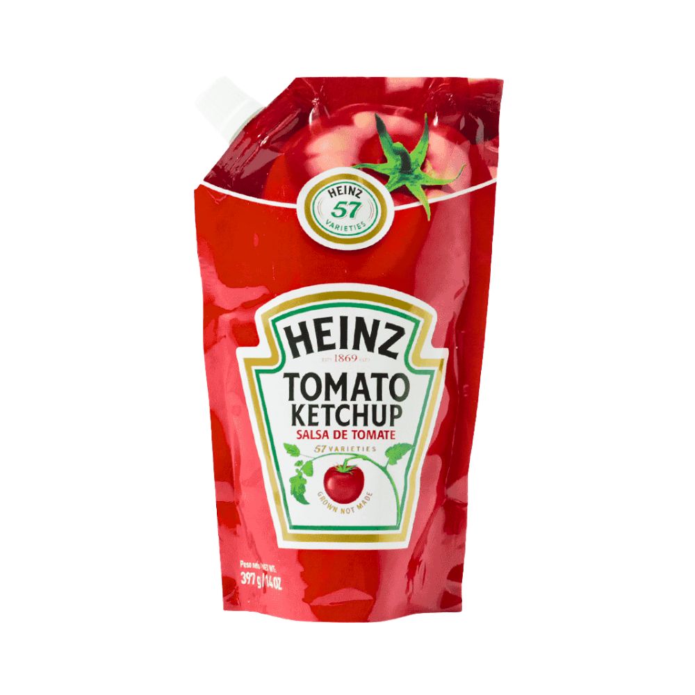 KETCHUP TOMATE DOYPACK 397 GR HEINZ