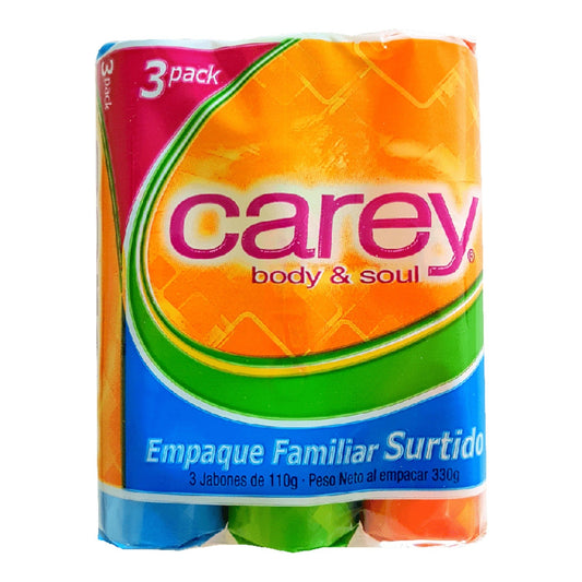 JABON DE ASEO PERSONAL CAREY BOD&SO 3PACK 110 GR C/U CAREY