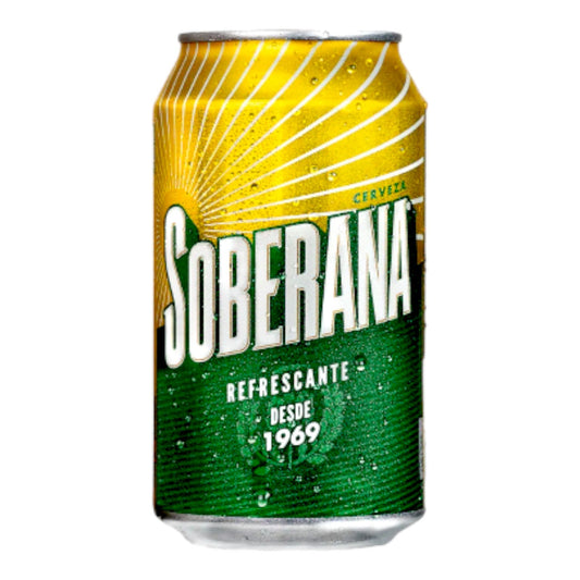 CERVEZA SOBERANA DE ALUMINIO 12 OZ CERVEZA SOBERANA