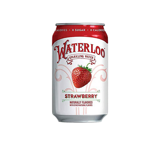 AGUA CON GAS FRESA LATA 355 ML WATERLOO