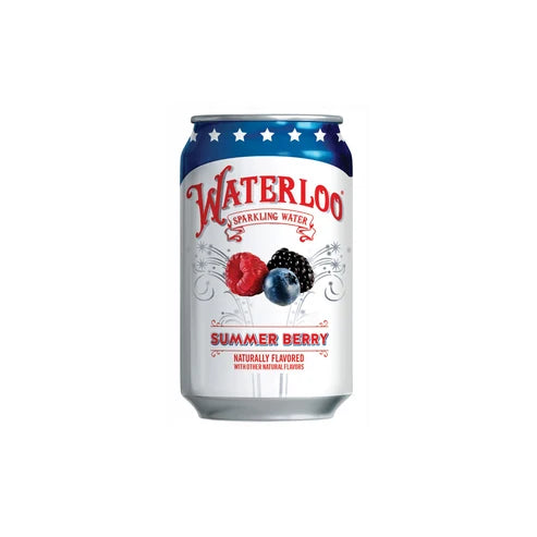 AGUA CON GAS SUMMER BERRY 12 OZ WATERLOO
