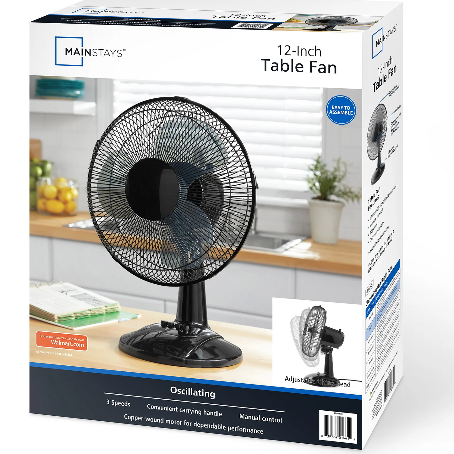 VENTILADOR DE MESA OSCILANTE 3.5CM MAINSTAYS