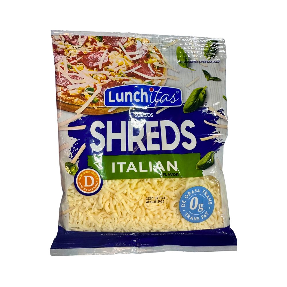 QUESO SHREDS ITALIAN FLAVOR  226 GR LUNCHITAS