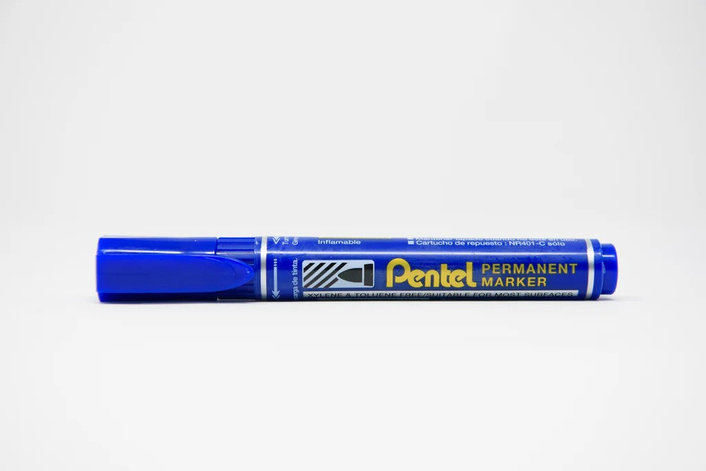 MARCADOR PERMANENTE PUNTA REDONDA AZUL N450 PENTEL