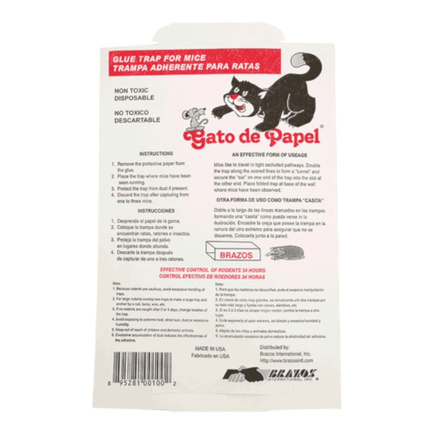 TRAMPA PARA RATAS GATO DE PAPEL