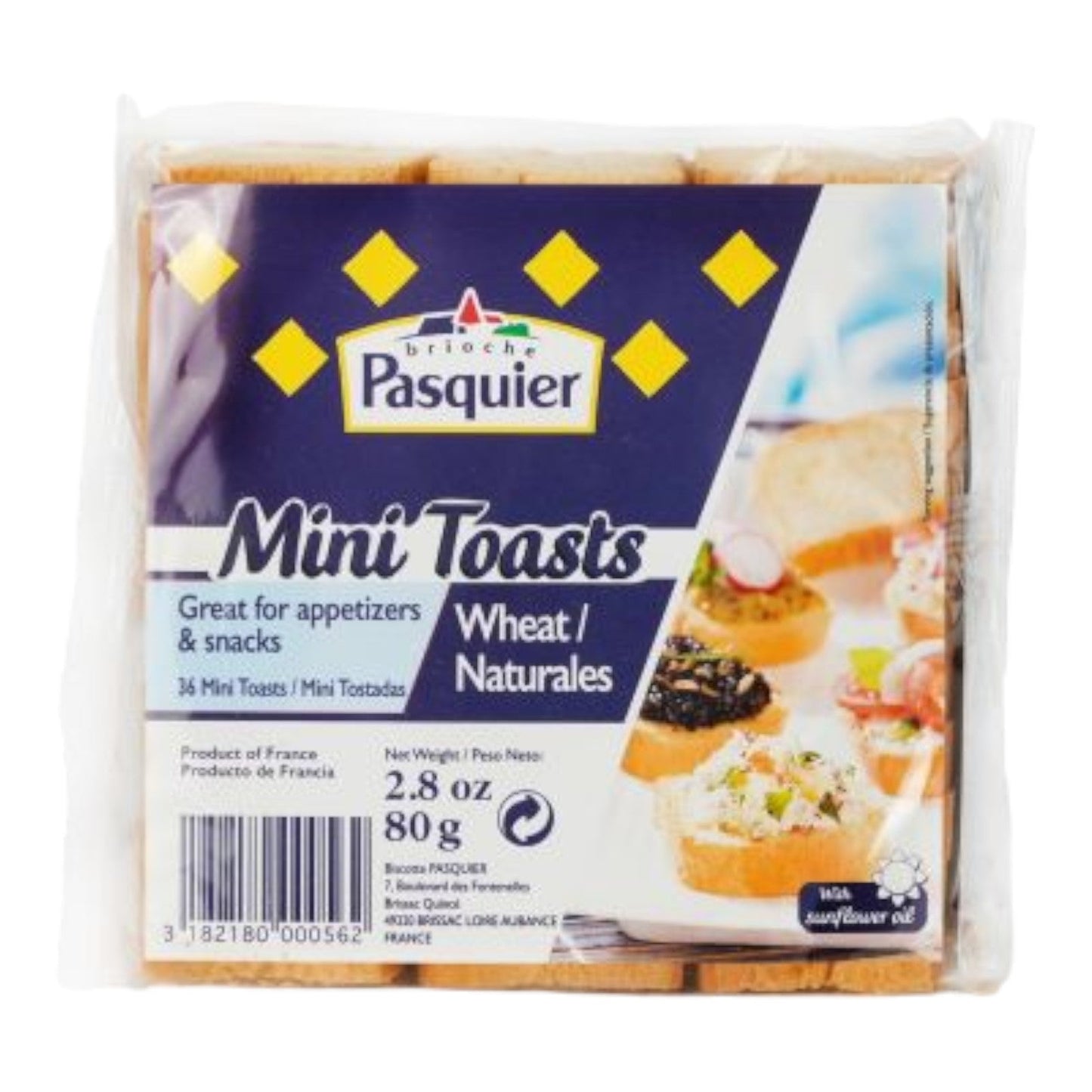 MINI TOSTADAS NATURALES 80 GR PASQUIER