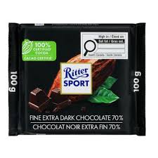 FINE DARK CHOCOLATE 70% 100 GR RITTER SPORT