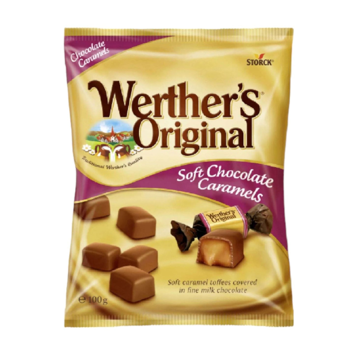 WERTHER'S ORIGINAL SOFT CHOLOCATE CARAMELS 100 GR STORCK