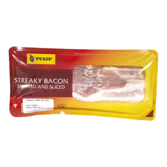 SLICED STREAKY BACON 150GR TULIP