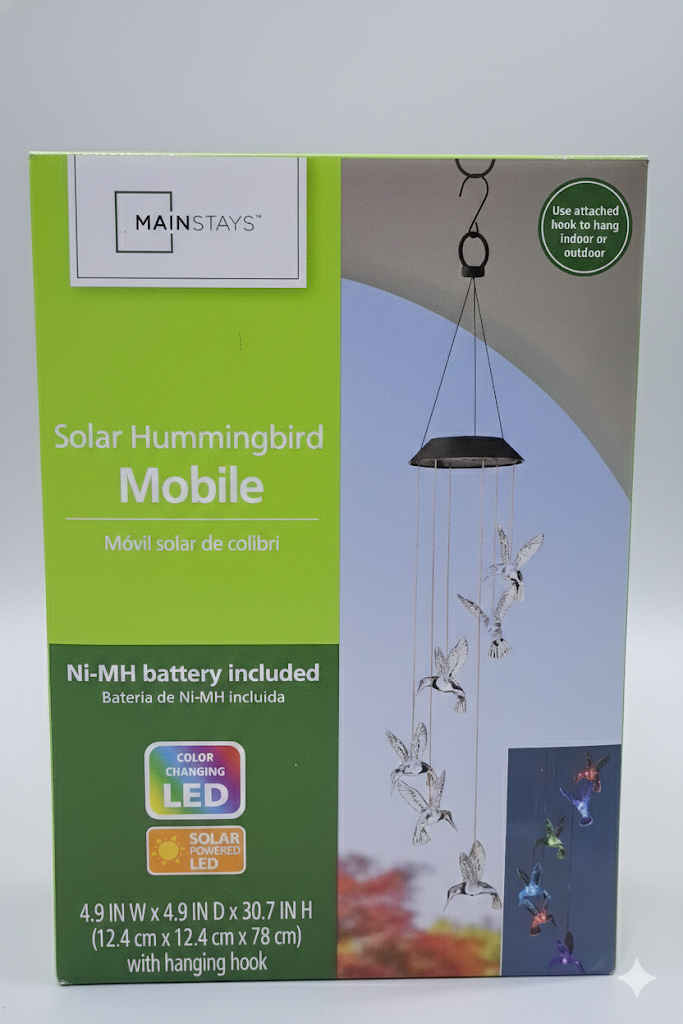MOVIL SOLAR COLIBRI P/JARDIN MAINSTAYS