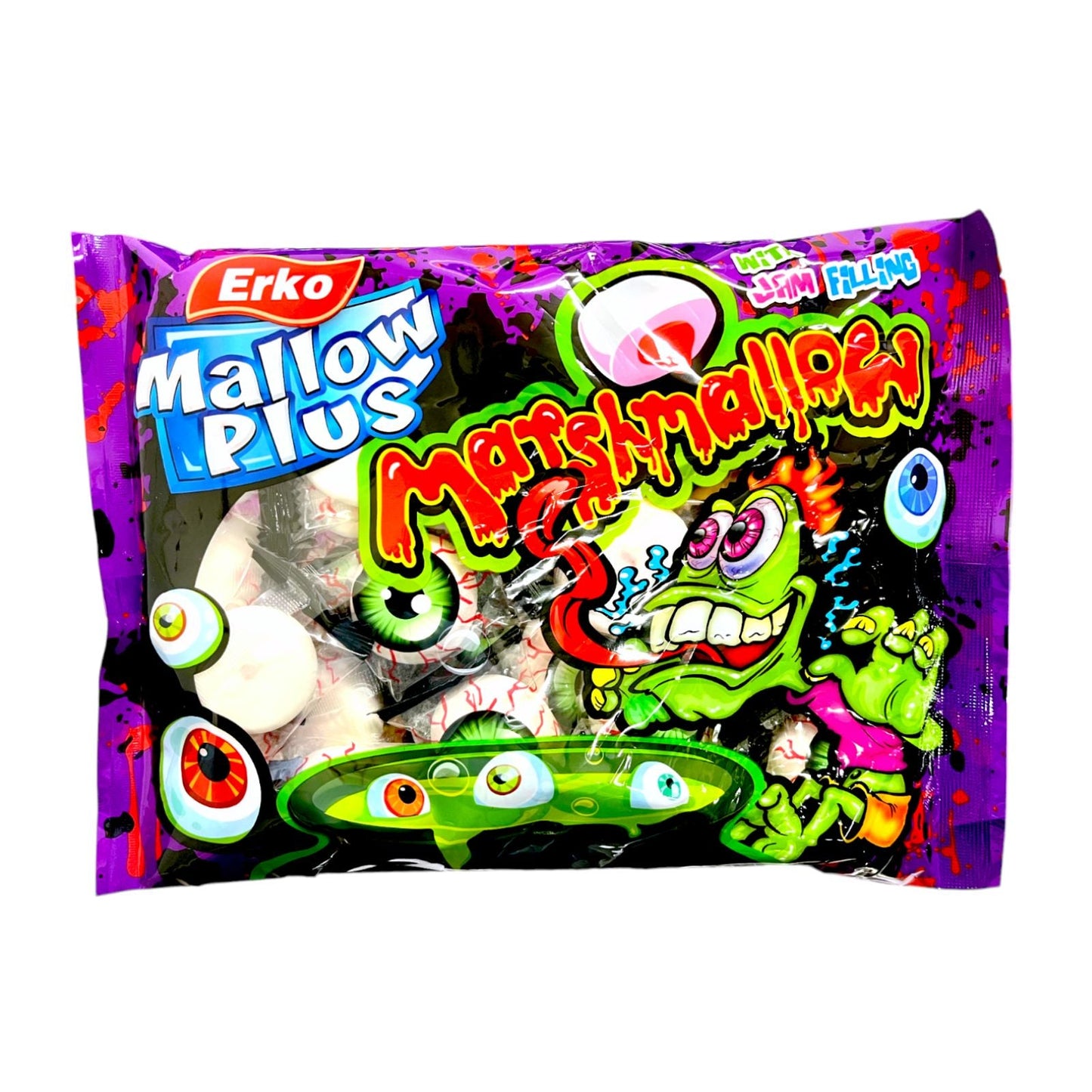 MALLOW PLUS MARSHMALLOW WITH JAM FILLING 150 GR ERKO