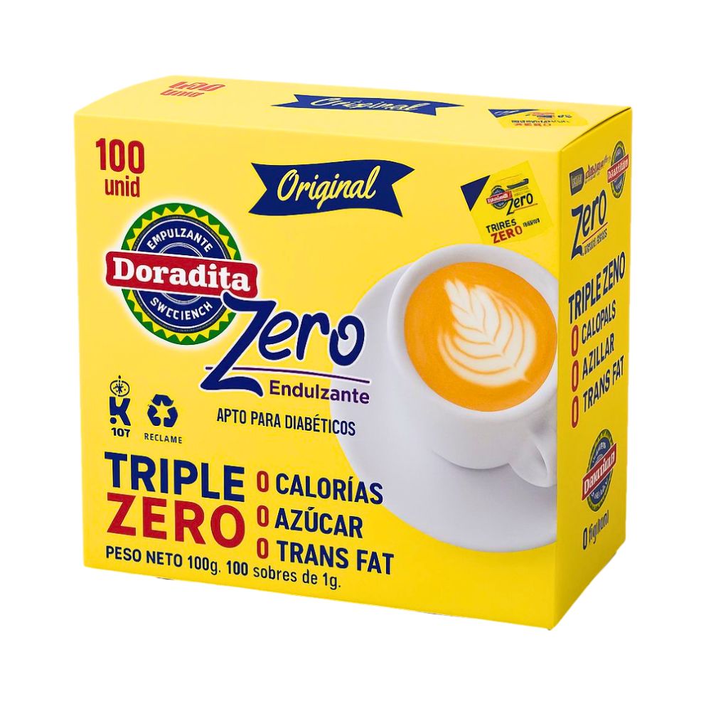 ENDULZANTE TRIPLE ZERO ORIG. 100 SOBRES DORADITA
