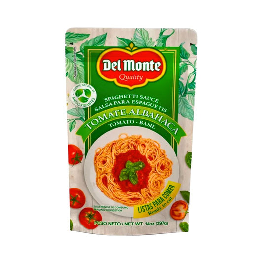 SALSA TOMATE ALBAHACA DOYPACK 14 OZ DEL MONTE